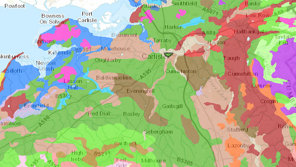 Cumbria soil map