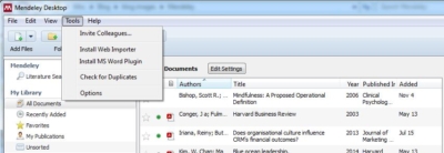 Mendeley Mac Word Plugin