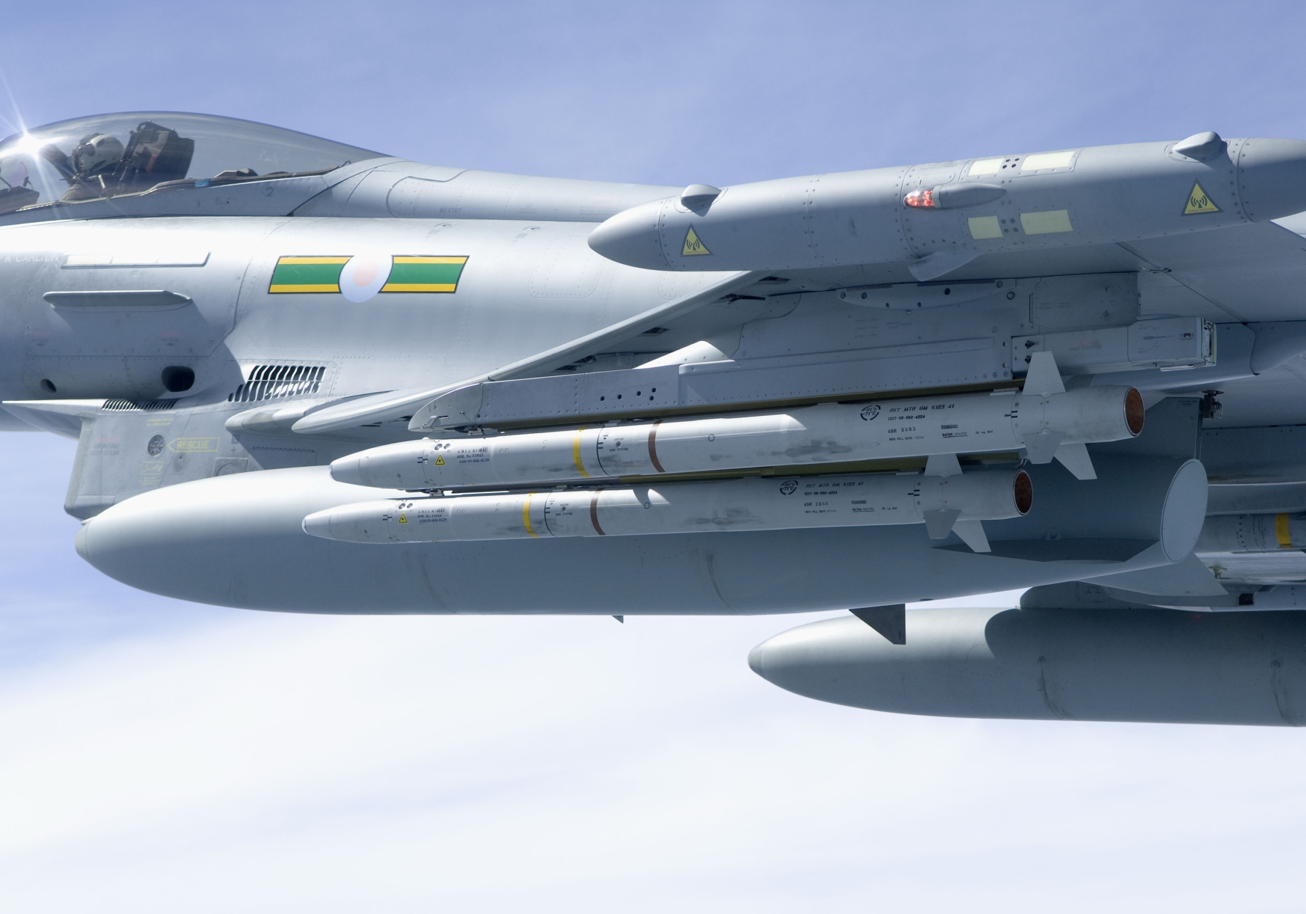 ASRAAM Missiles Fitted to RAF Typhoon Jet