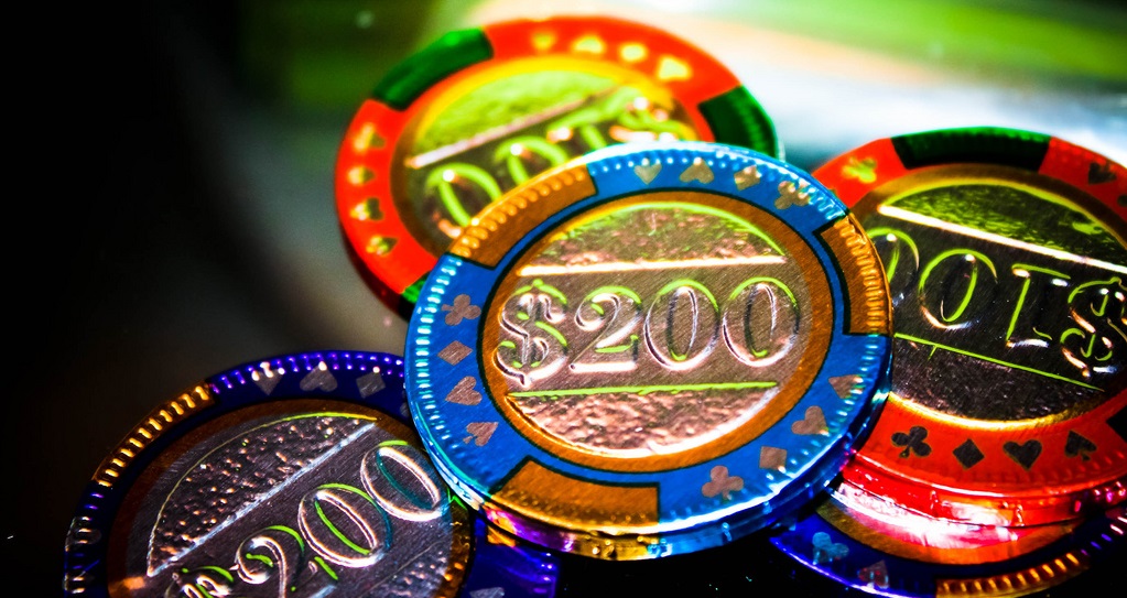 Photo of colourful casino tokens worth $200