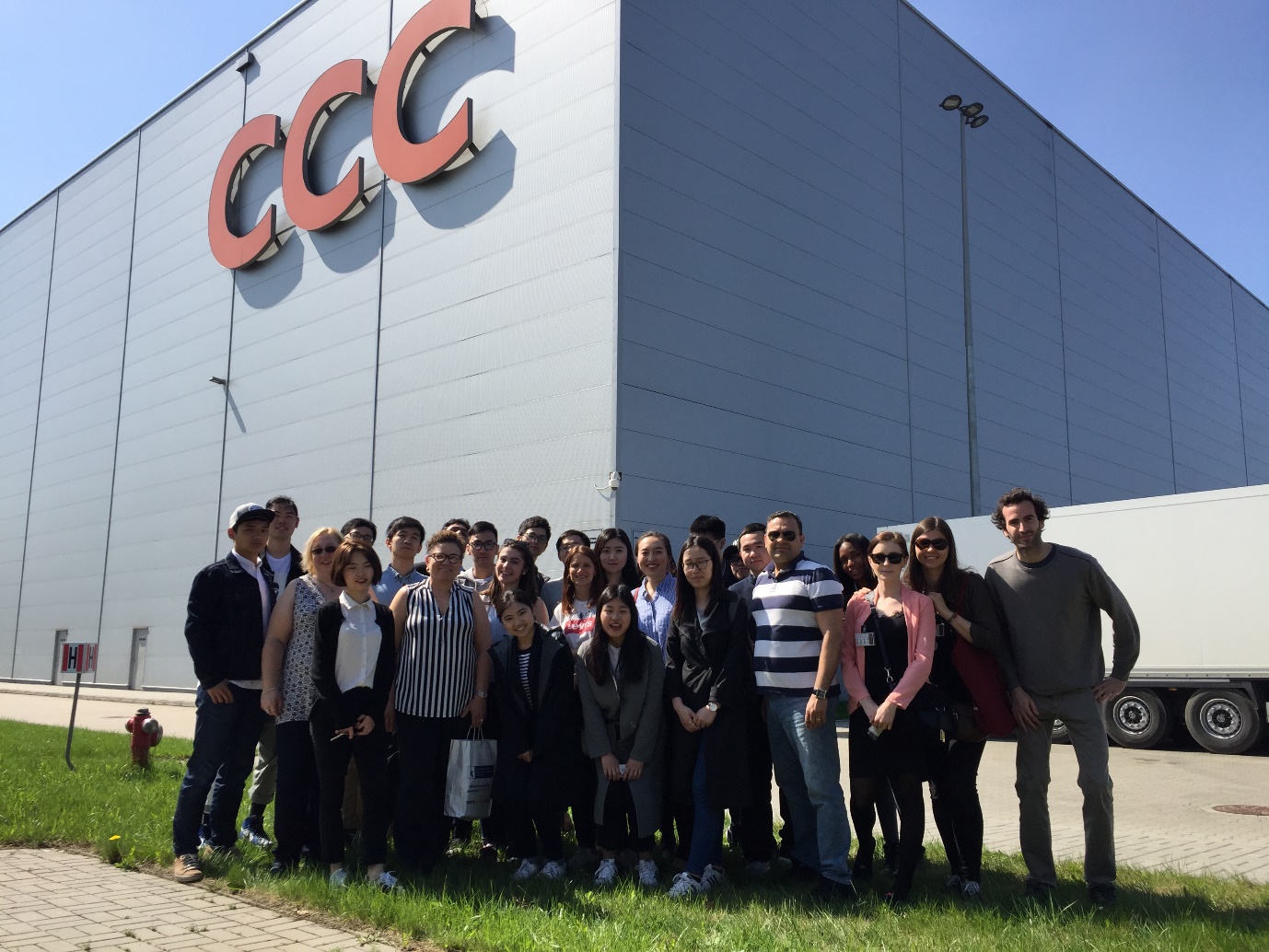 Logistics and Supply Chain Management students at CCC warehouse in Wroclaw, Poland