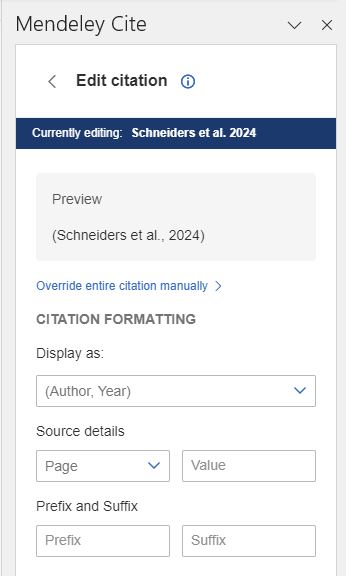 Screenshot of Edit Citation 