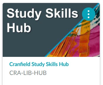 Click on the Study Skills Hub tile to go to the site.