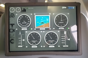 Screen displaying flight data throughout the whole flight