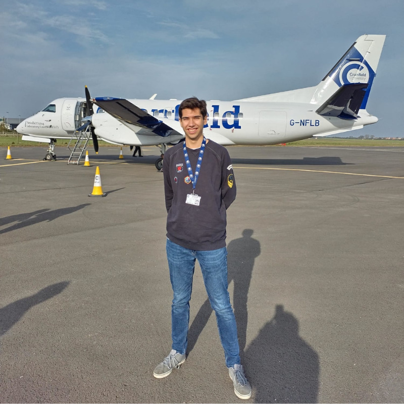 David in front of the NFLC aircraft.